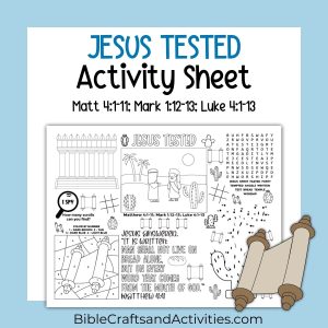 jesus tested in the wilderness activity sheet