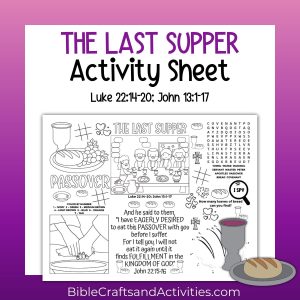 the last supper activity sheet