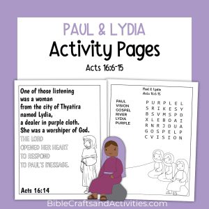 paul and lydia activity pages