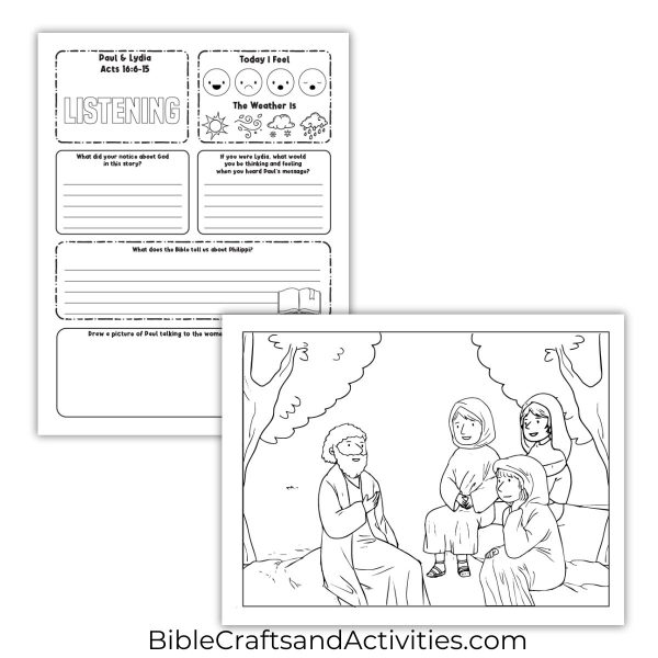 paul and lydia activity pages