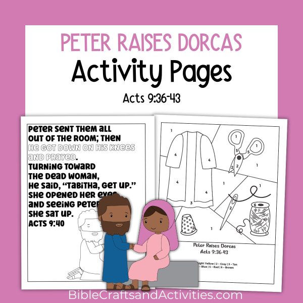 Peter Raises Dorcas Activity Pages