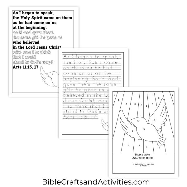 Peter's Vision Activity Pages