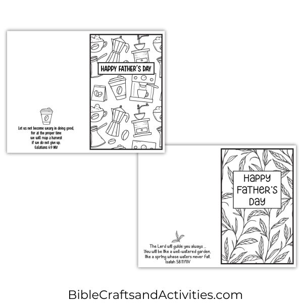 father's day cards to color with bible verses