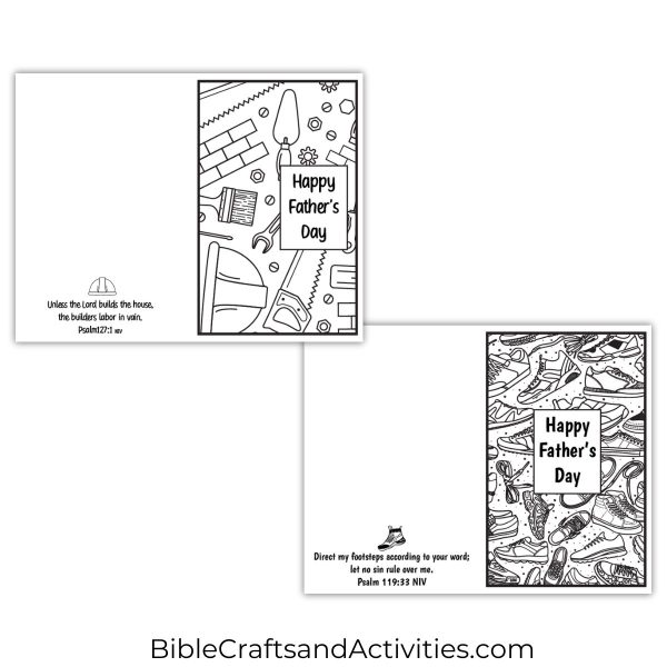 father's day cards to color with bible verses