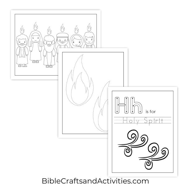 Holy Spirit Comes at Pentecost Activity Pages