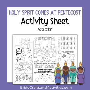 Holy Spirit Comes at Pentecost Activity Placemat