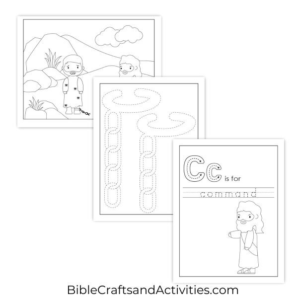 Jesus heals demon-possessed man activity pages