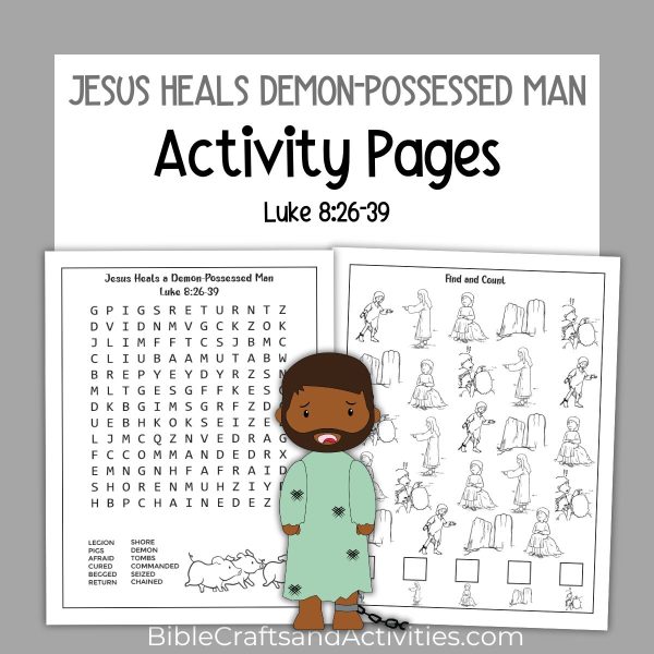 Jesus heals demon-possessed man activity pages