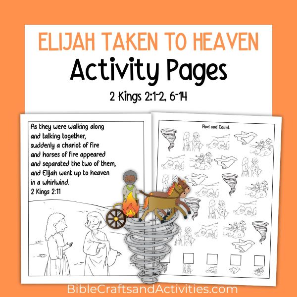 elijah taken to heaven activity pages