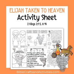 elijah taken to heaven activity sheet