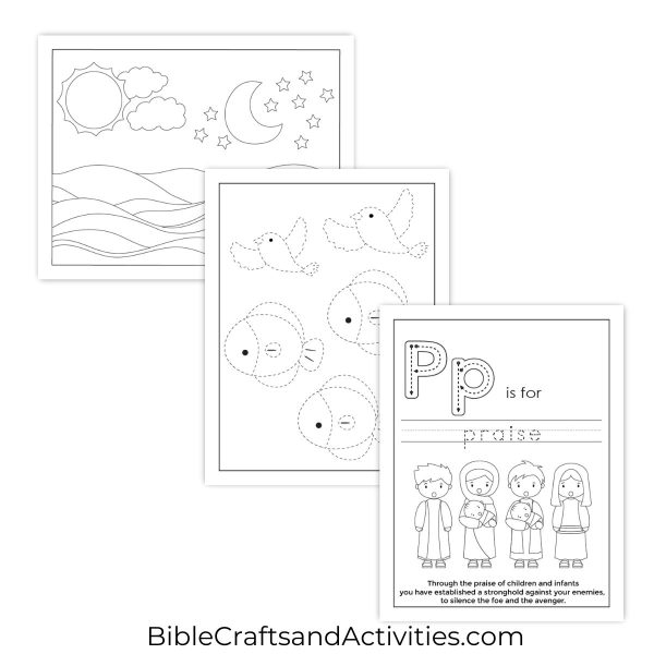 Psalm 8 How Majestic Is Your Name activity pages