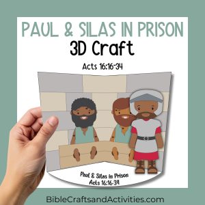 Paul and Silas in Prison 3D craft