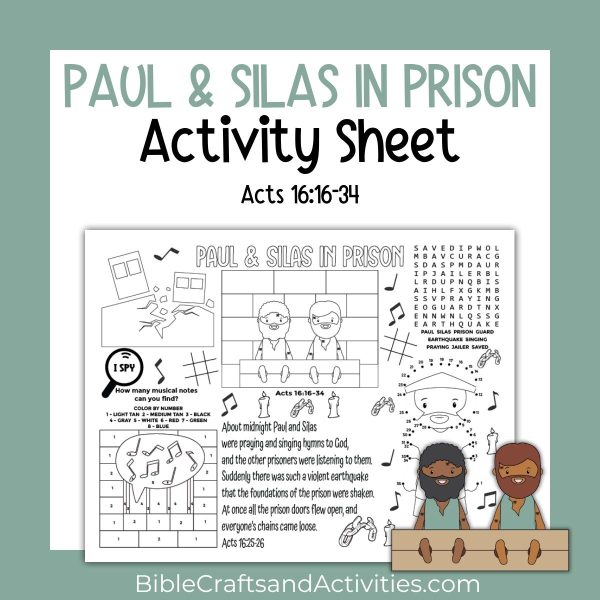 Paul and Silas in Prison activity sheet