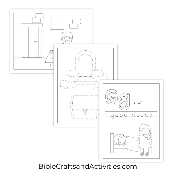 contentment and generosity activity pages for 1 Timothy 6:6-19