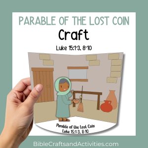 parable of the lost coin 3D printable craft for Luke 15:1-3, 8-10