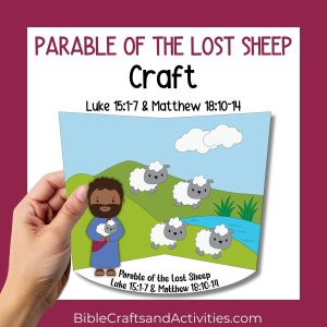 parable of the lost sheep 3D printable craft for Luke 15:1-7 and Matthew 18:10-14