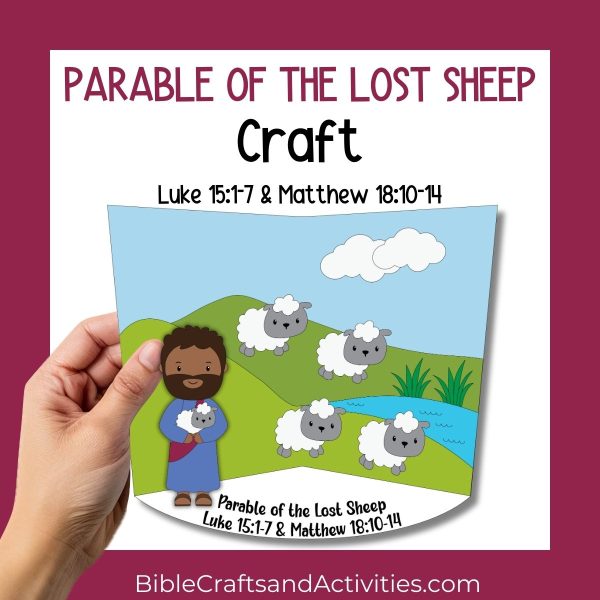 parable of the lost sheep 3D printable craft for Luke 15:1-7 and Matthew 18:10-14