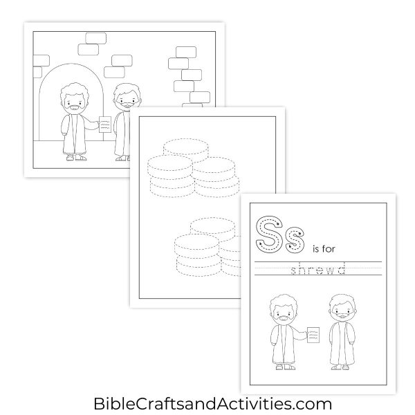you cannot serve two masters activity pages for Luke 16:1-13