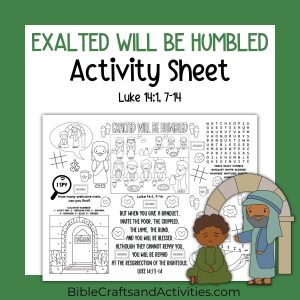 exalted will be humbled activity sheet