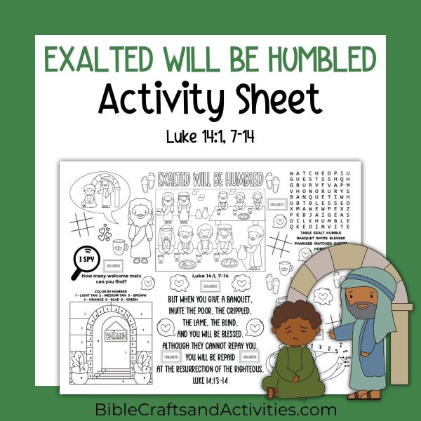 exalted will be humbled activity sheet