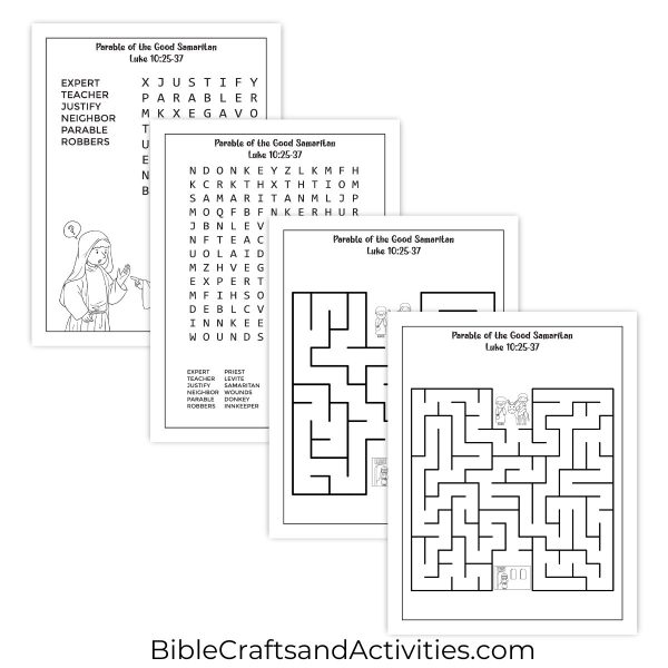 parable of the good samaritan activity pages