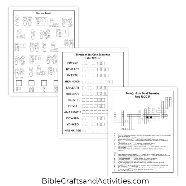 parable of the good samaritan activity pages
