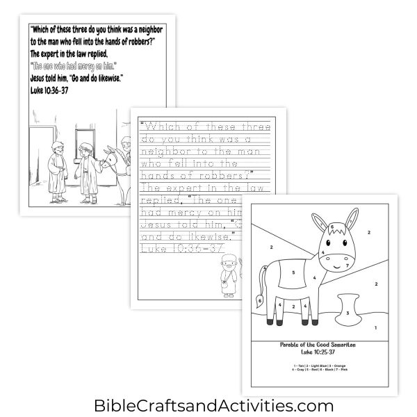 parable of the good samaritan activity pages