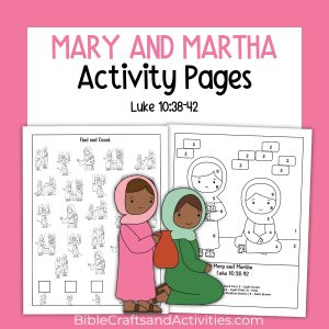 mary and martha activity pages