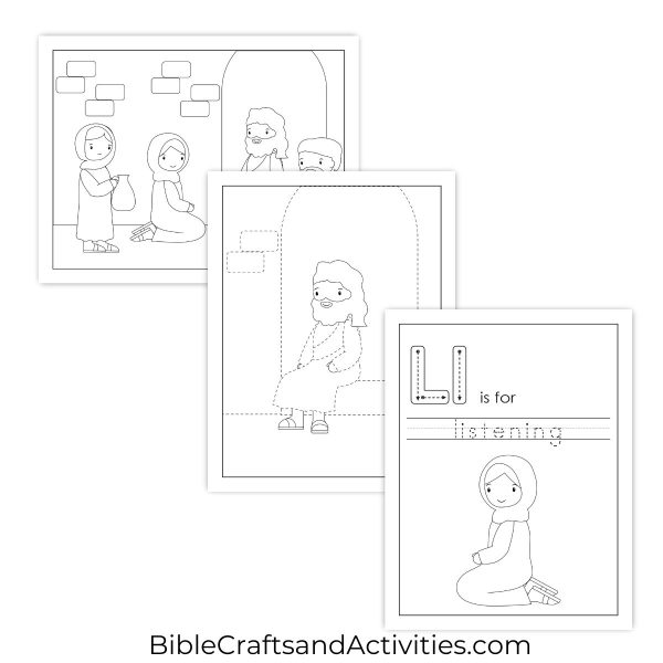 mary and martha activity pages