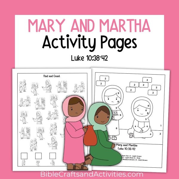 mary and martha activity pages