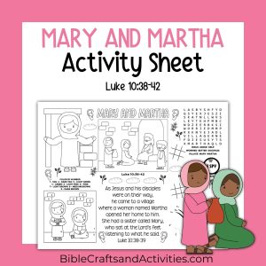 mary and martha activity sheet