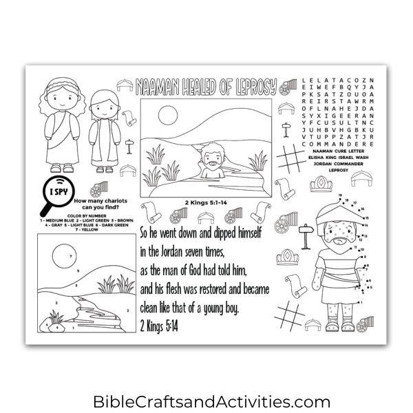 naaman healed of leprosy activity sheet