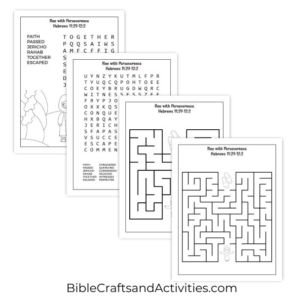 run with perseverance activity pages