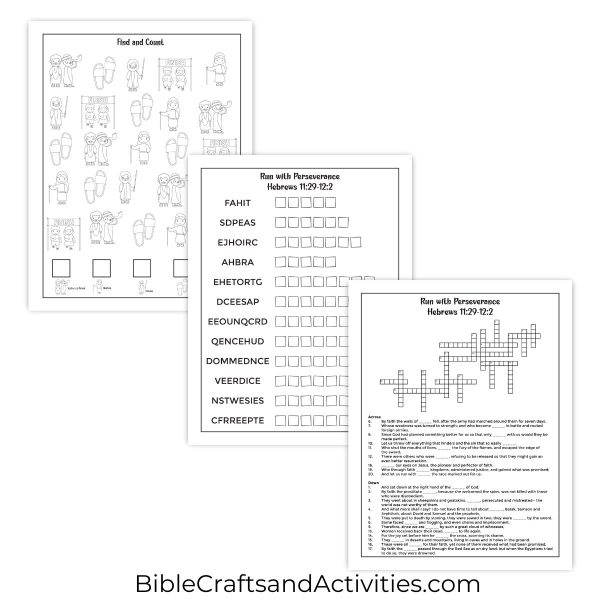 run with perseverance activity pages