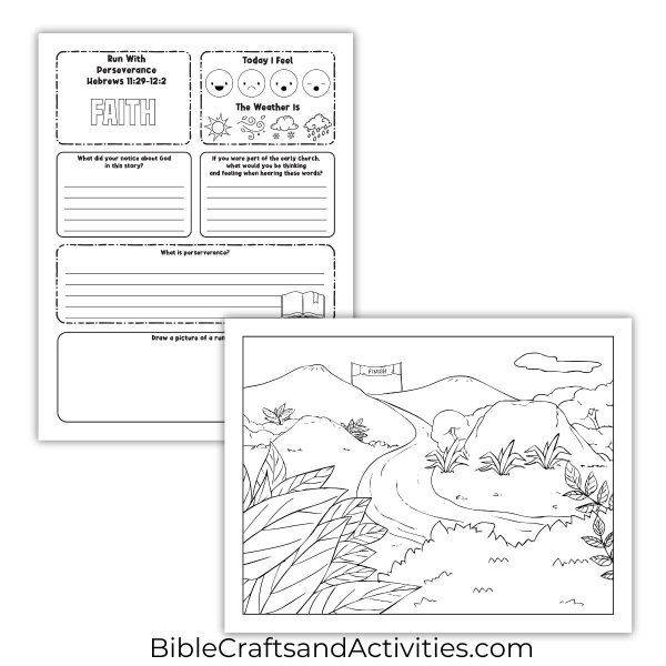 run with perseverance activity pages