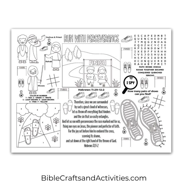 run with perseverance activity sheet