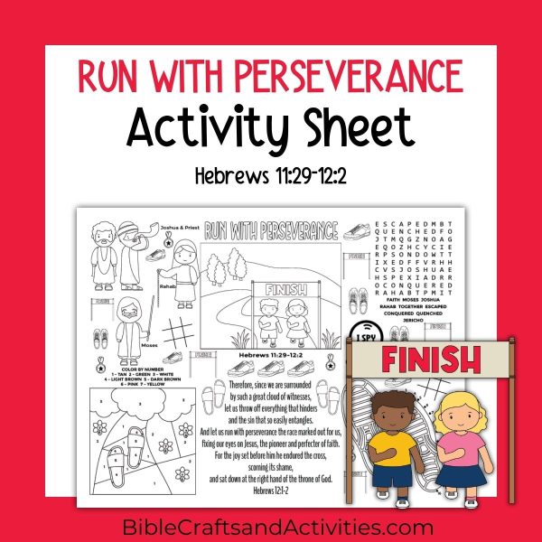run with perseverance activity sheet