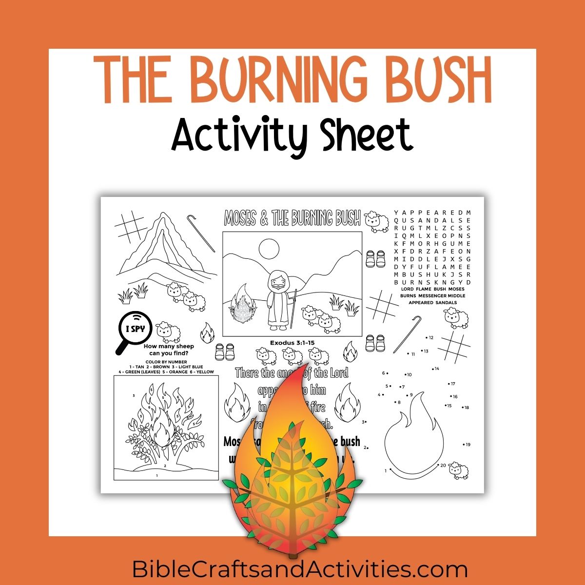 burning bush activity sheet