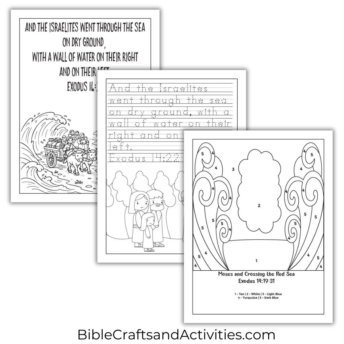 crossing the red sea activity pages