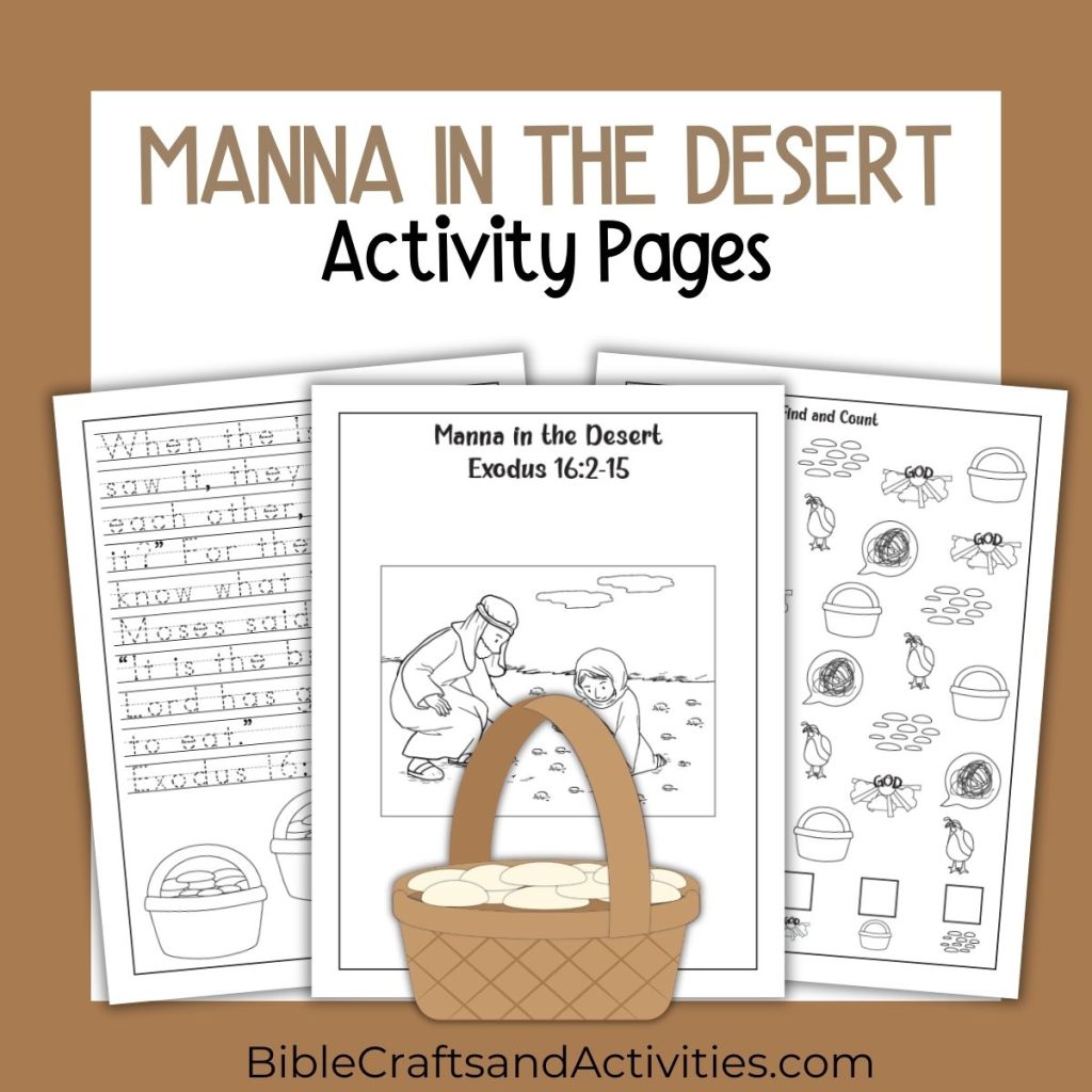 Laoding Activity Manna in the Desert Activity Pages - Bible Crafts Shop