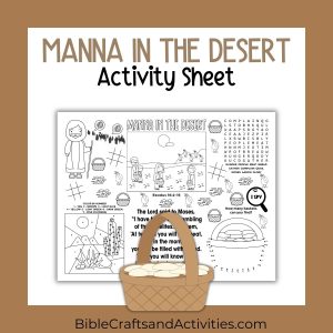 manna in the desert cut and glue activity sheet