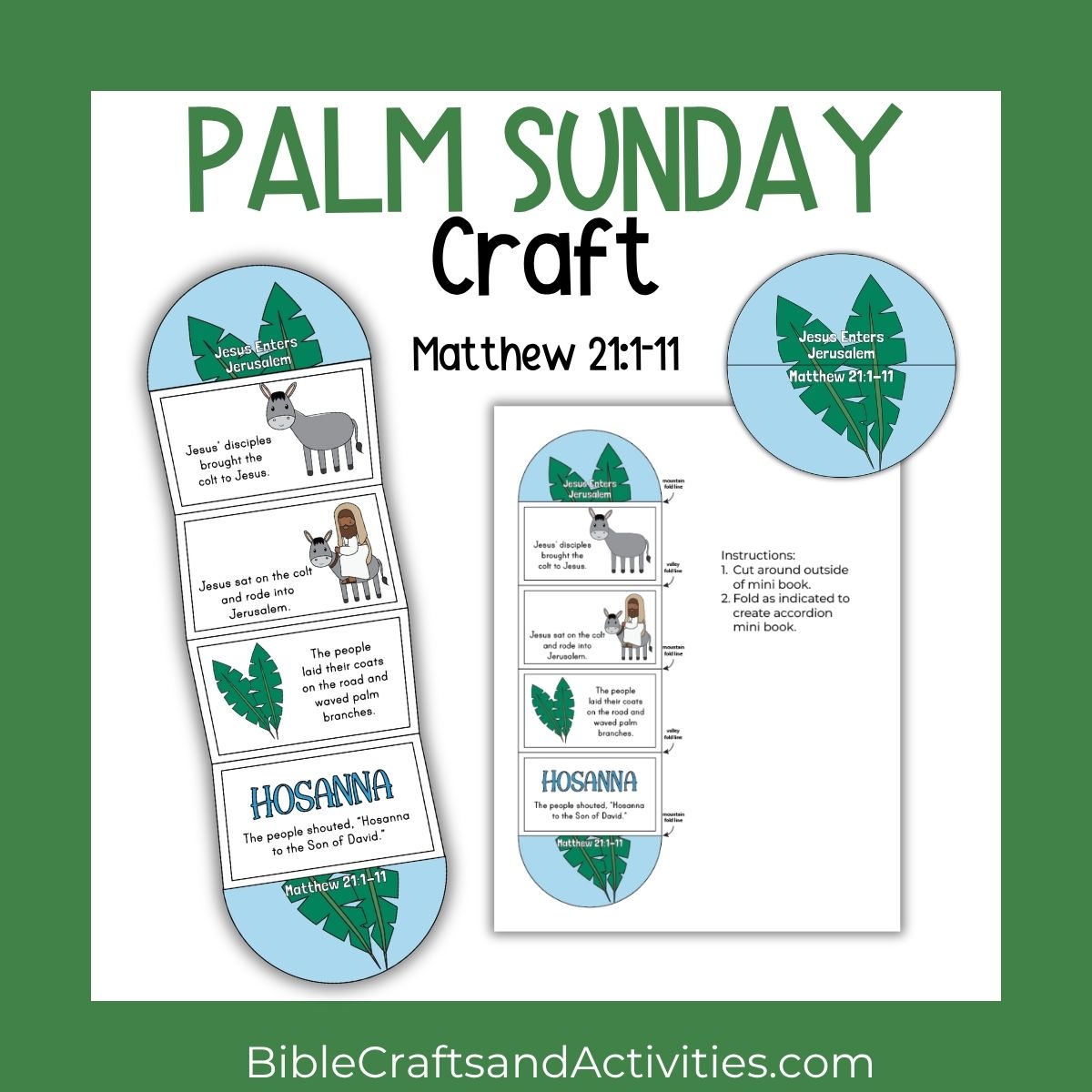 palm sunday mini book craft