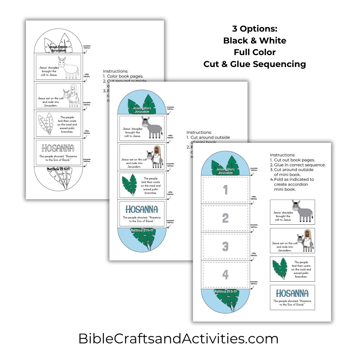palm sunday mini book craft