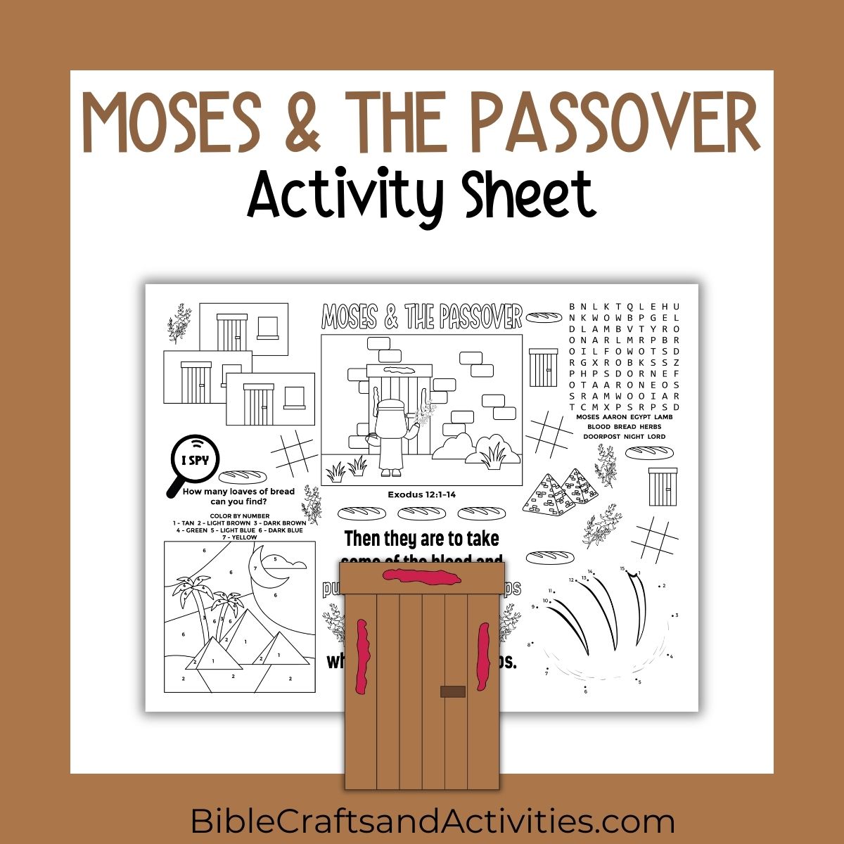 moses and the passover activity sheet