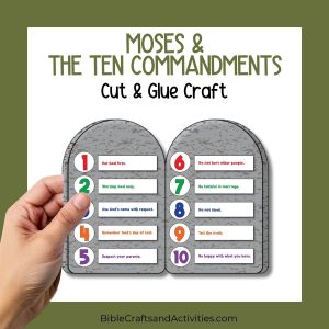the ten commandments cut and glue craft