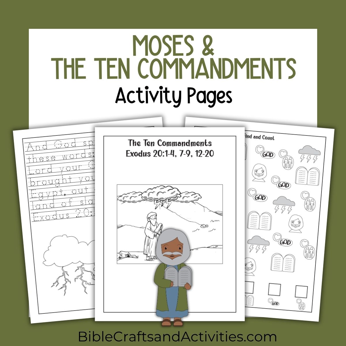 the ten commandments activity pages