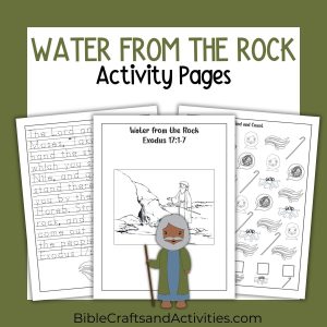 moses and water from the rock activity pages