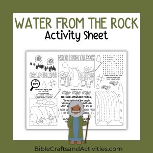 moses and water from the rock activity sheet