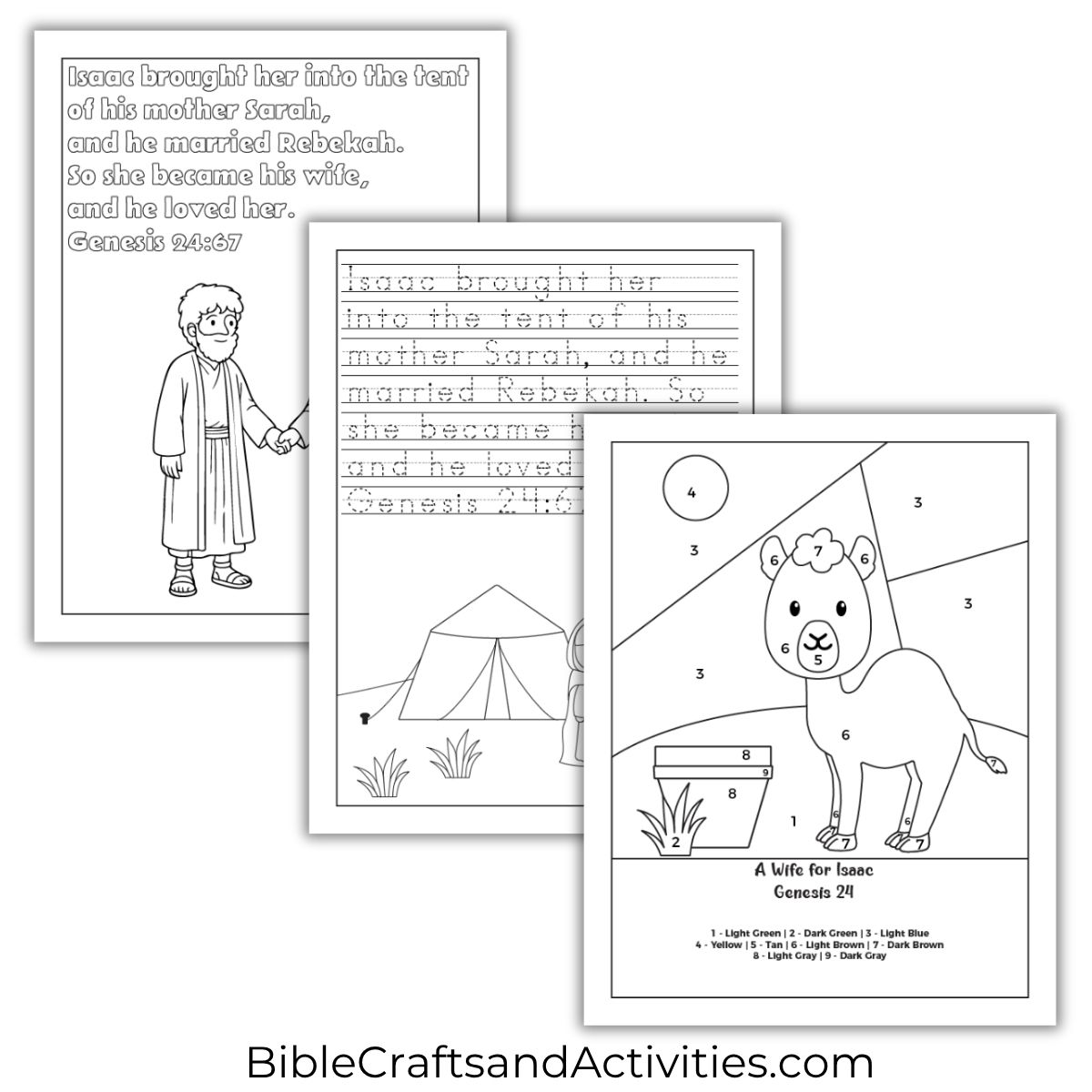 a wife for isaac activity pages