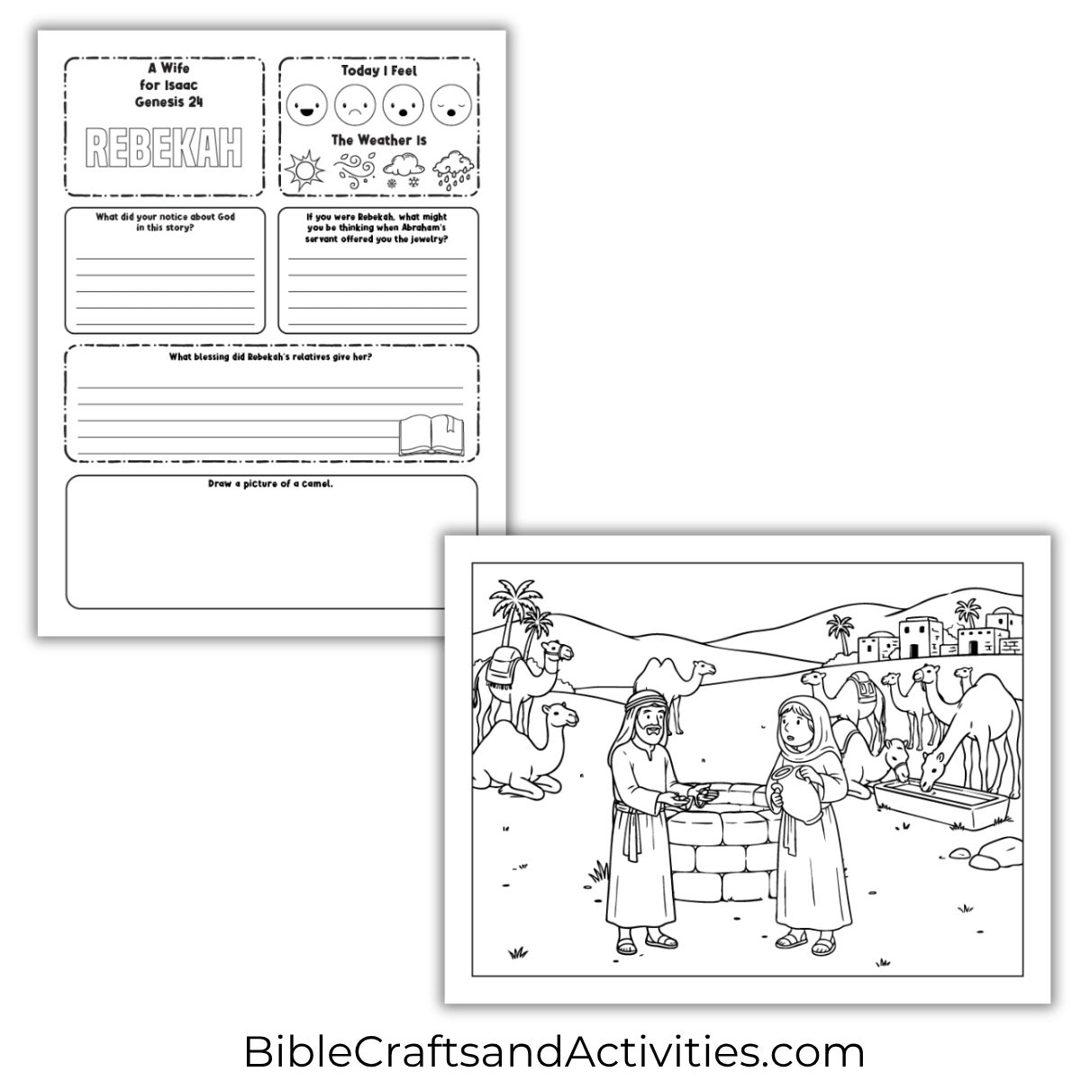 a wife for isaac activity pages
